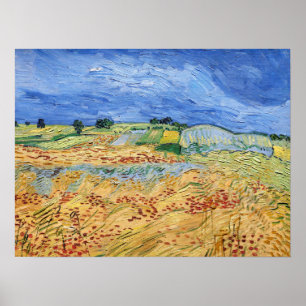 Poster Vincent van Gogh - Os campos / planície em Auvers