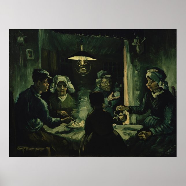 Poster Vincent van Gogh - Os comedores de batata (Frente)
