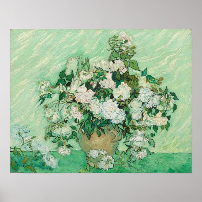 Poster Vincent van Gogh Painting, Rosa 1890 (Frente)