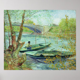 Póster Vincent van Gogh Pesca na Primavera