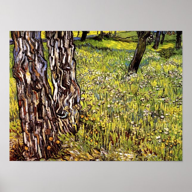 Poster Vincent Van Gogh - Pinheiros E Dandéliões (Frente)