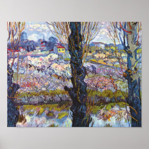 Poster Vincent Van Gogh – Pomar em Flor Com Álamo