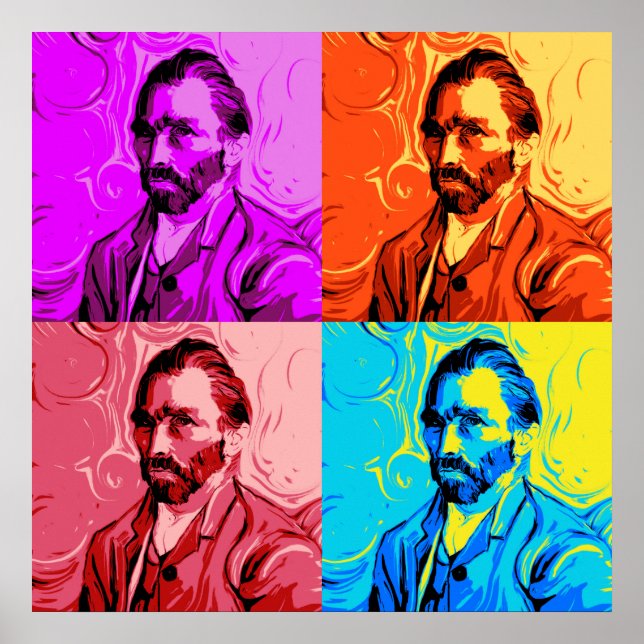 Poster Vincent Van Gogh Pop Art (Frente)