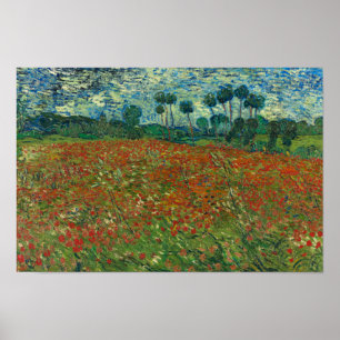 Póster Vincent van Gogh - Poppy Field