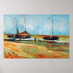 Poster Vincent Van Gogh - Praia em Scheveningen Arte Fino