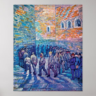 Póster Vincent Van Gogh - Prisioneiros Andando Pela Ronda