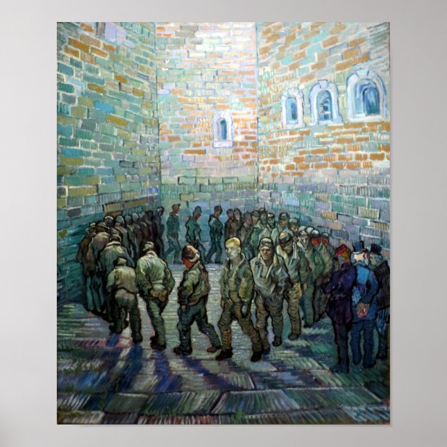 Poster Vincent van Gogh Prisoners Exercitando-se (Frente)