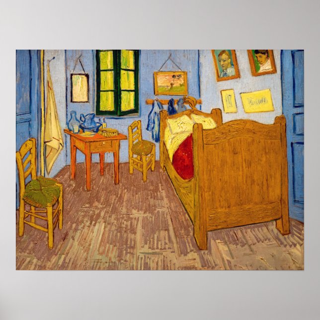 Poster Vincent van Gogh - Quarto de Vincent em Arles (Frente)