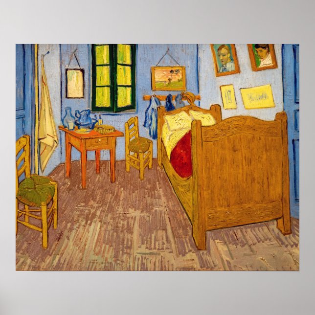 Poster Vincent van Gogh - Quarto de Vincent em Arles (Frente)