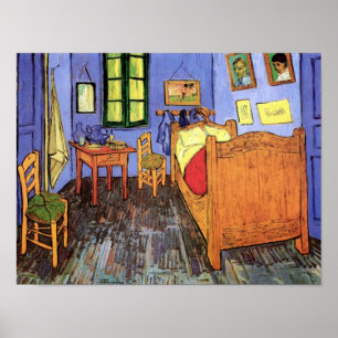 Póster Vincent Van Gogh - Quarto em Arles Arte Fino