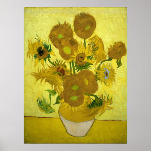Poster Vincent Van Gogh Quinze Girassóis Em Um Vaso