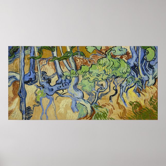 Póster Vincent van Gogh - Raízes de árvore (Frente)