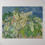 Póster Vincent van Gogh | Ramais de castanha florescentes<br><div class="desc">Ramais de castanha florescente,  1890 | por Vincent van Gogh | Art Location: Buhrle Collection,  Zurique,  Suiça | Artista neerlandês | Número de recolha de imagens: XTD68227</div>