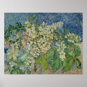 Póster Vincent van Gogh Ramais de castanha florescentes