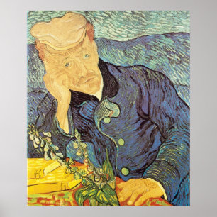 Póster Vincent van Gogh - Retrato do Dr. Gachet