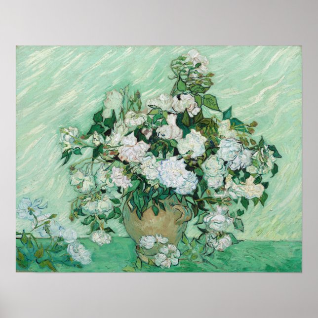 Poster Vincent van Gogh - Rosas (Frente)
