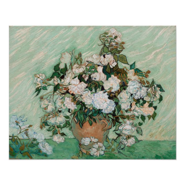 Póster Vincent van Gogh | Rosas, 1890 (Frente)
