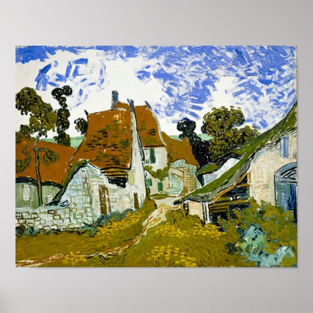 Poster Vincent van Gogh: Rua em Auvers-sur-Oise (Frente)