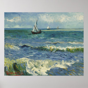 Póster Vincent van Gogh - Seascape perto de Les Saintes