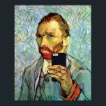 Póster Vincent Van Gogh Selfie Autoretrato de celular<br><div class="desc">Falando das artes com esta engraçada e original Van Gogh Selfie com o Celular. Digitalmente retocado e aprimorado para impressão em formato grande de qualidade - você não encontrará nada tão bom em nenhum outro lugar.</div>