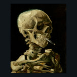 Poster Vincent Van Gogh Skeleton com um Cigarro em chamas<br><div class="desc">Vincent Van Gogh Skeleton com Poster de Cigarro em chamas</div>