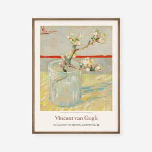 Poster Vincent Van Gogh Sprig da Flor da Arte de Amêndoa