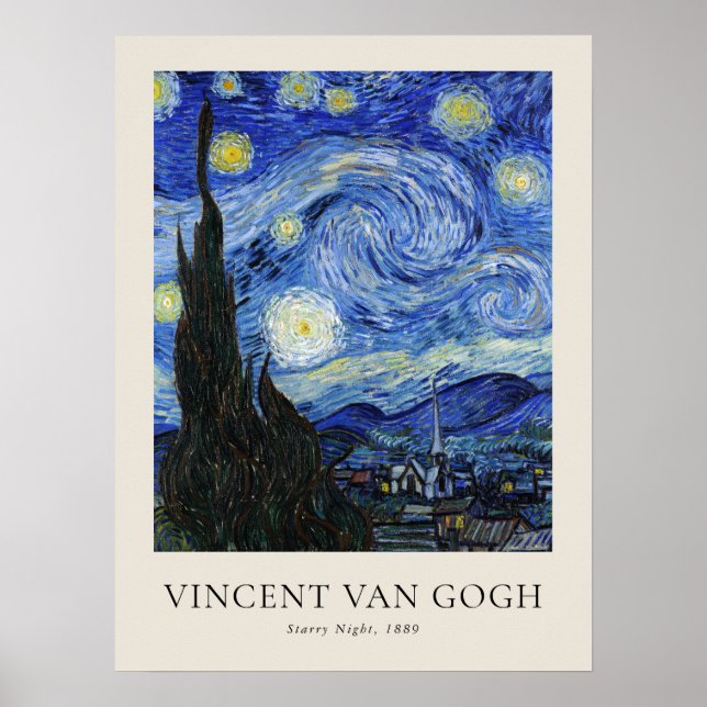 Poster Vincent Van Gogh Starry Night (Frente)