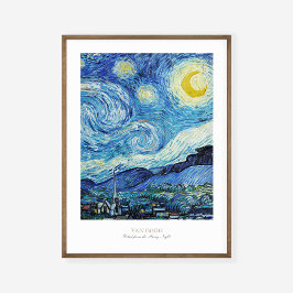 Poster Vincent Van Gogh Starry Night 1889 Exposição de Ar