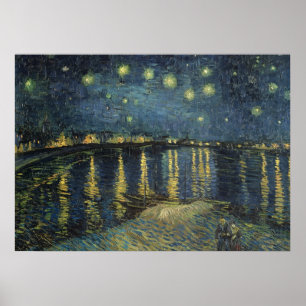 Póster Vincent van Gogh Starry Night Over the Rhone
