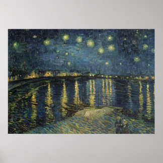 Póster Vincent van Gogh | Starry Night Over the Rhone