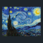Poster Vincent Van Gogh Starry Night Vintage Fine Art<br><div class="desc">Vincent Van Gogh Starry Night Vintage Fine Art Poster</div>