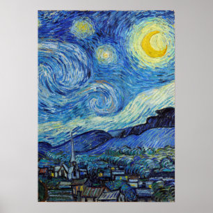 Poster Vincent Van Gogh Starry Night Vintage Fine Art
