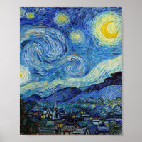 Vincent Van Gogh Starry Night Vintage Fine Art