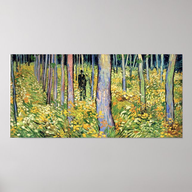 Poster Vincent Van Gogh - Sub-bosque com Duas Figuras (Frente)