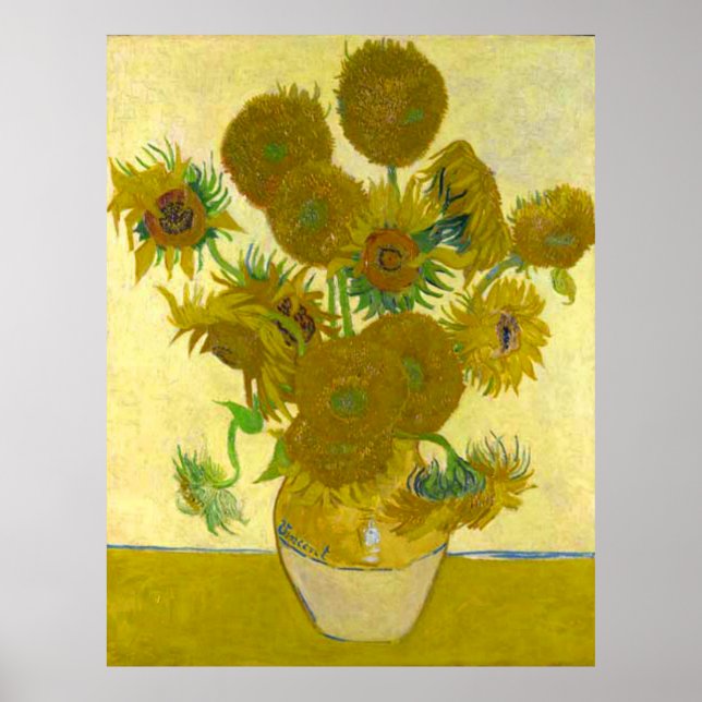 Poster Vincent Van Gogh Sunflower (Frente)