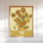 Poster Vincent Van Gogh Sunflower 1888 Vintage Floral<br><div class="desc">Este impressão de arte apresenta Sunflower (Quarta Versão,  1888) por Vincent van Gogh — uma das pinturas florais mais icônicas da história da arte. Digitalmente restaurada e impressa em alta resolução (300 DPI),  essa reprodução de qualidade de museu destaca a cor vívida e a escova dinâmica do original.</div>