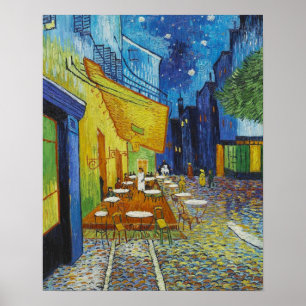 Póster Vincent van Gogh, terraço de Cafè na noite