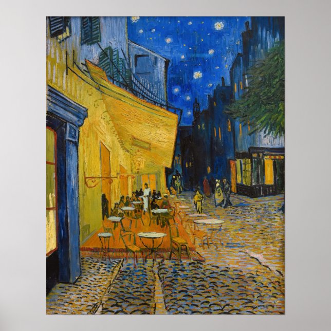 Poster Vincent van Gogh - Terraço do Café à Noite (Frente)