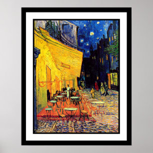 Póster Vincent Van Gogh - Terraço do Café à Noite Arte Fi