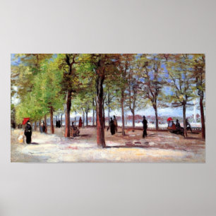 Póster Vincent van Gogh - terraço no jardim de Luxembour