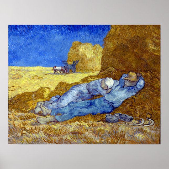 Póster Vincent van Gogh The Siesta (Frente)