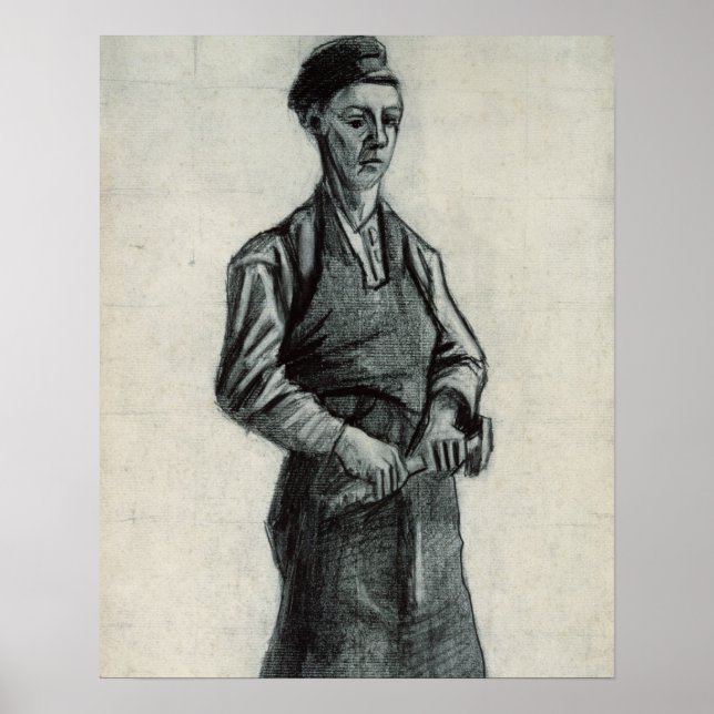 Póster Vincent van Gogh | The Young Blacksmith, 1882 (Frente)