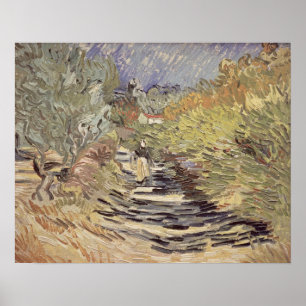 Póster Vincent van Gogh uma estrada em St. Remy