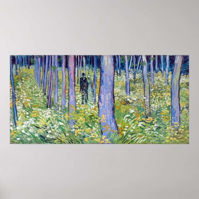 Póster Vincent van Gogh Undergrowth com dois números (Frente)