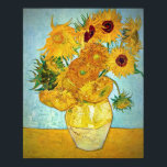 Poster Vincent van Gogh - Vase com 12 Girassóis<br><div class="desc">Vincent van Gogh - Vase com 12 Girassóis,  Oil na canvas 1888,  por Vincent van Gogh (1853-1890).</div>