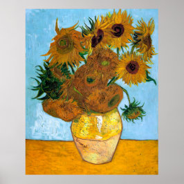 Poster Vincent van Gogh, Vase com Doze Girassóis