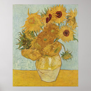 Poster Vincent van Gogh Vase com Doze Girassóis