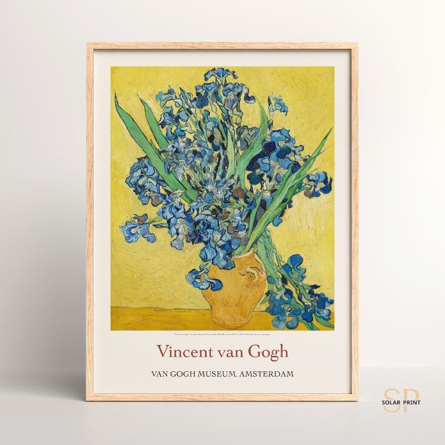 Poster Vincent van Gogh Vase com Irises Yellow Art Impres (Criador carregado)
