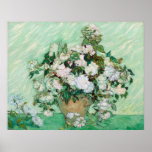 Poster Vincent van Gogh Vase com Rosas Rosa<br><div class="desc">Um vaso com rosas cor-de-rosa pintado por Vincent van Gogh.</div>