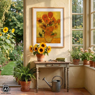Póster Vincent van Gogh, Vase de Vida Estática com 15 Gi